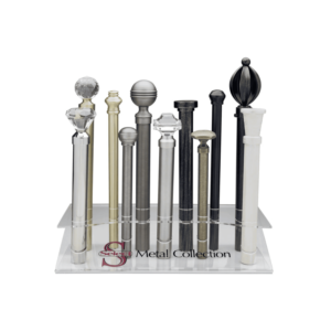Finial, drapery hardware retail table top display sample maker